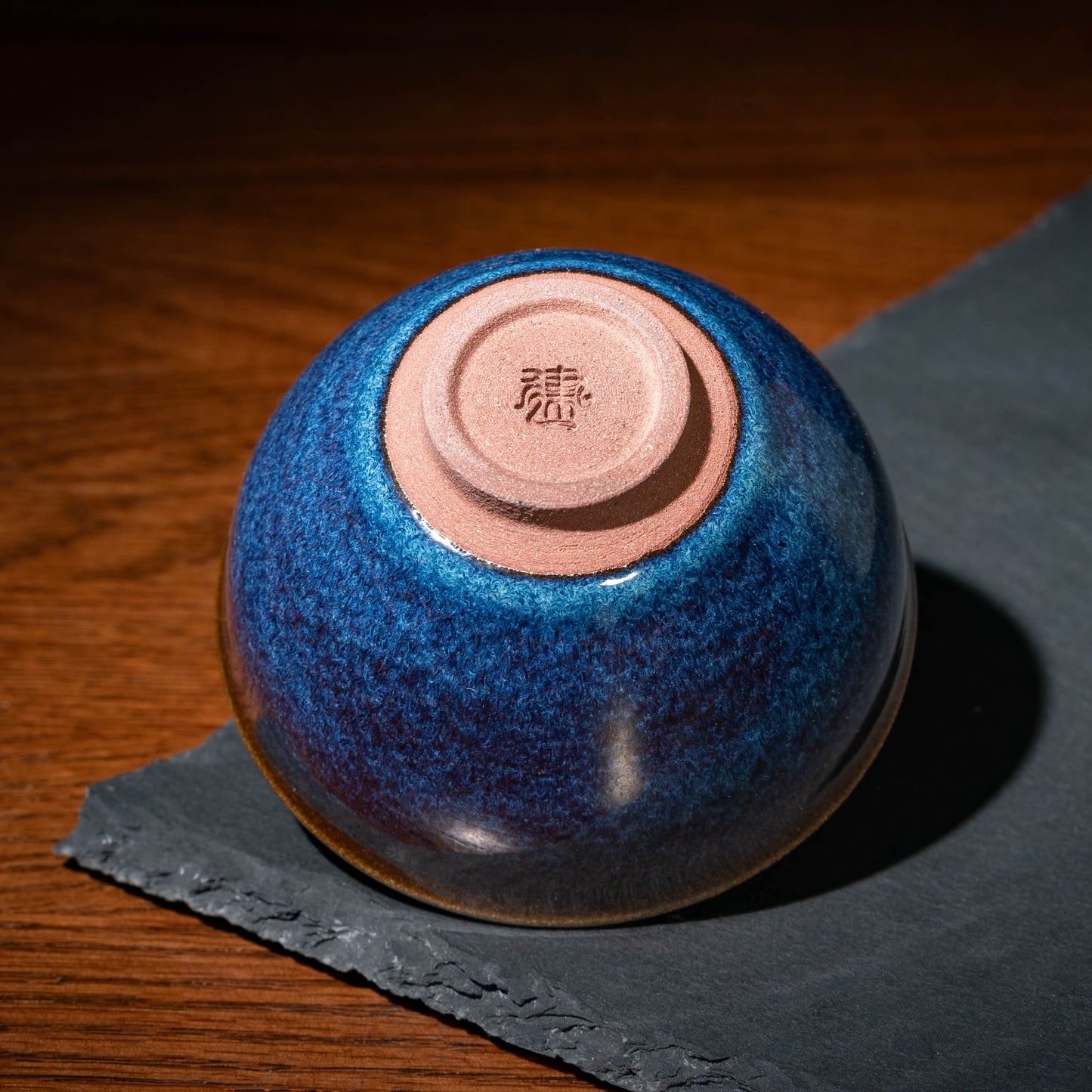 Profundidad Índigo Casa Aurea Copa para Mezcal y Tequila Con Patrón de Hielo Agrietado